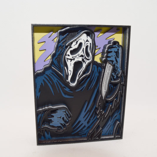 Ghostface Laser Cut Layered Shadowbox
