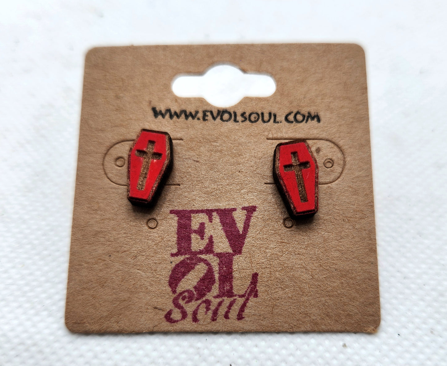 Coffin Stud / Post Earrings