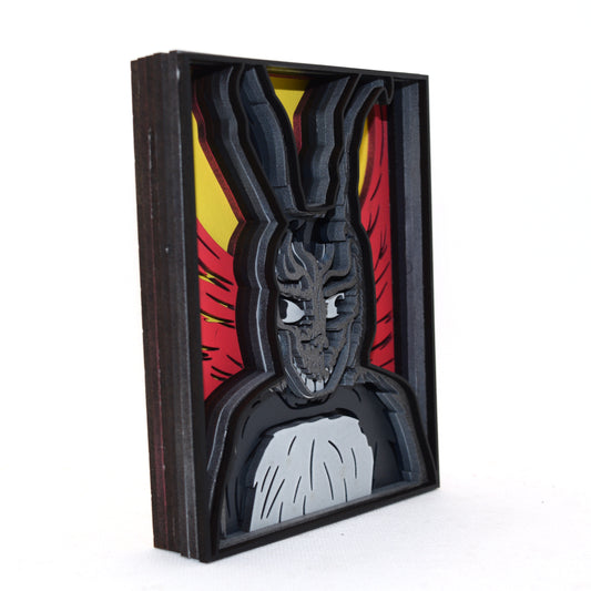3-D Layered Frank Donnie Darko Art side view