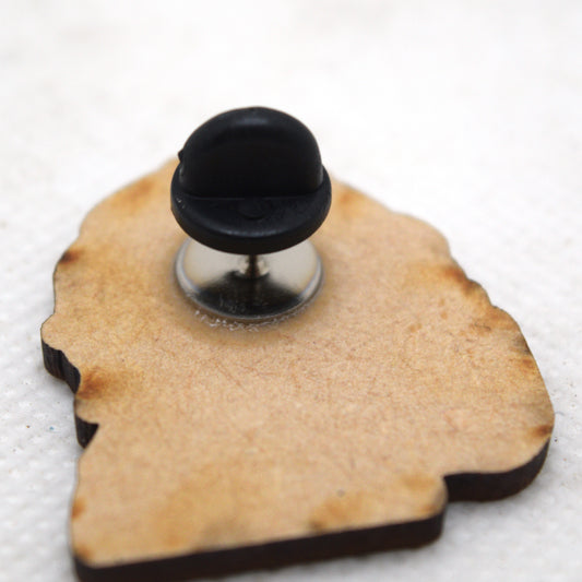 Chucky Wooden Lapel Pin