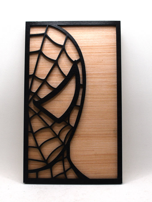 2 Layer Spiderman Half Wooden Art