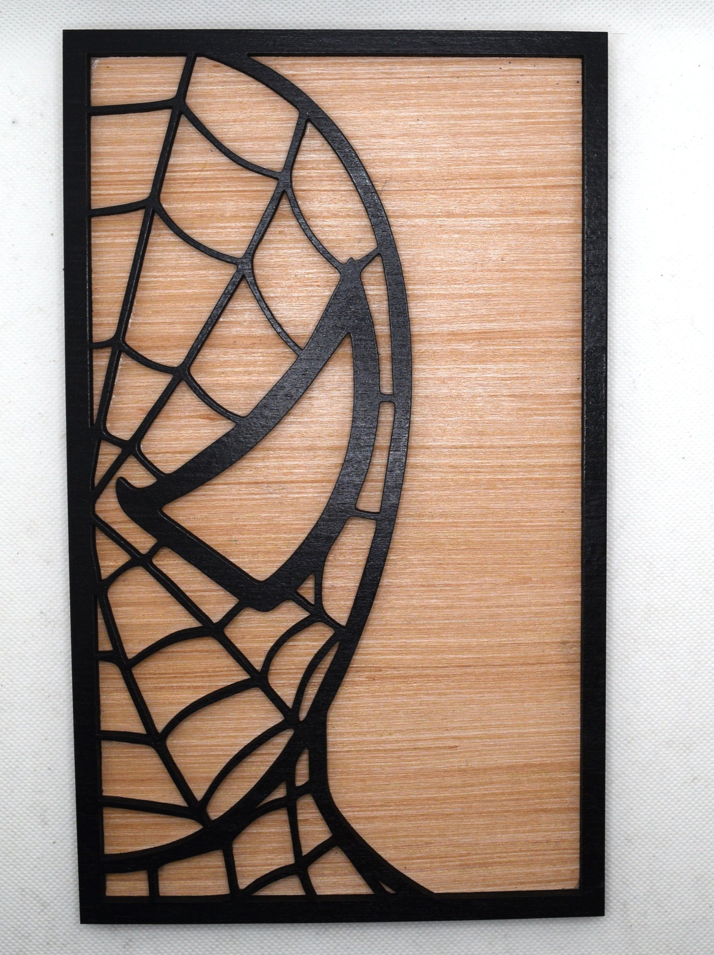 2 Layer Spiderman Half Wooden Art