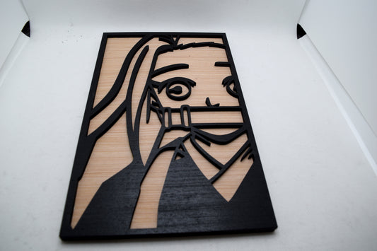 2 Layer Nezuko Wooden Art