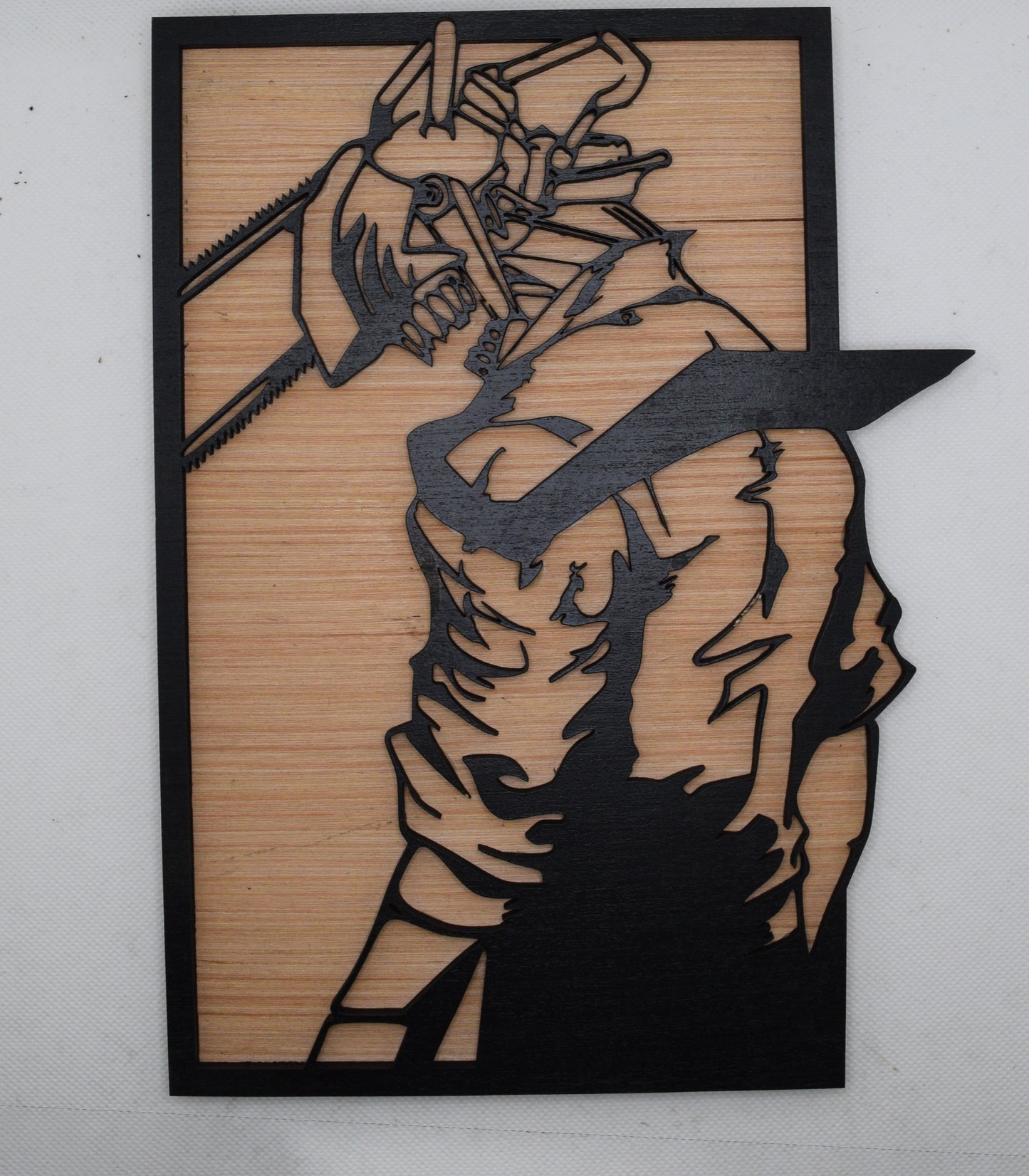 2 Layer Chainsaw Man Wooden Art