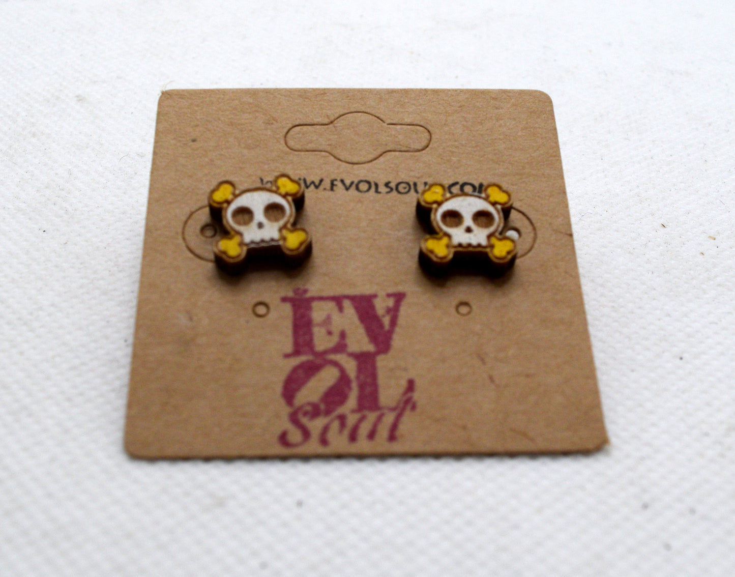 Skull and Cross Bones Stud / Post Earrings