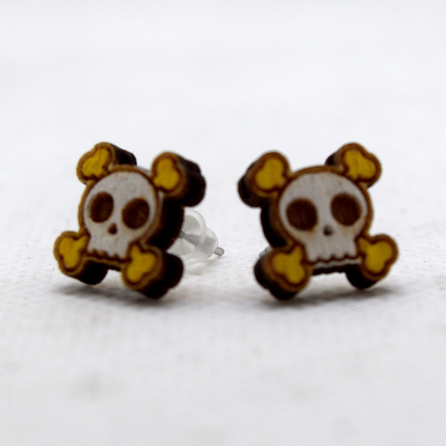 Skull and Cross Bones Stud / Post Earrings