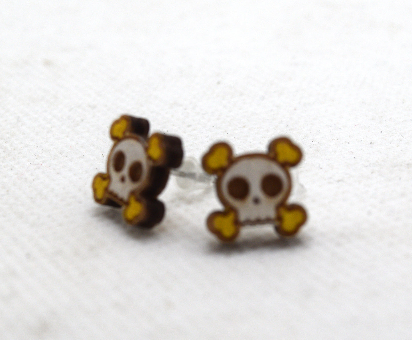 Skull and Cross Bones Stud / Post Earrings