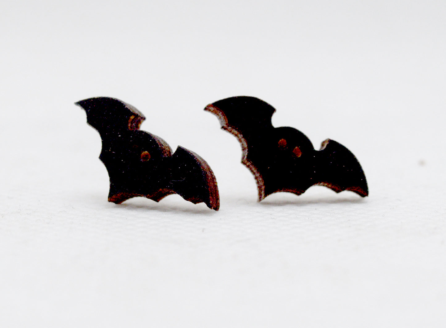 Bat Wooden Stud / Post Earrings