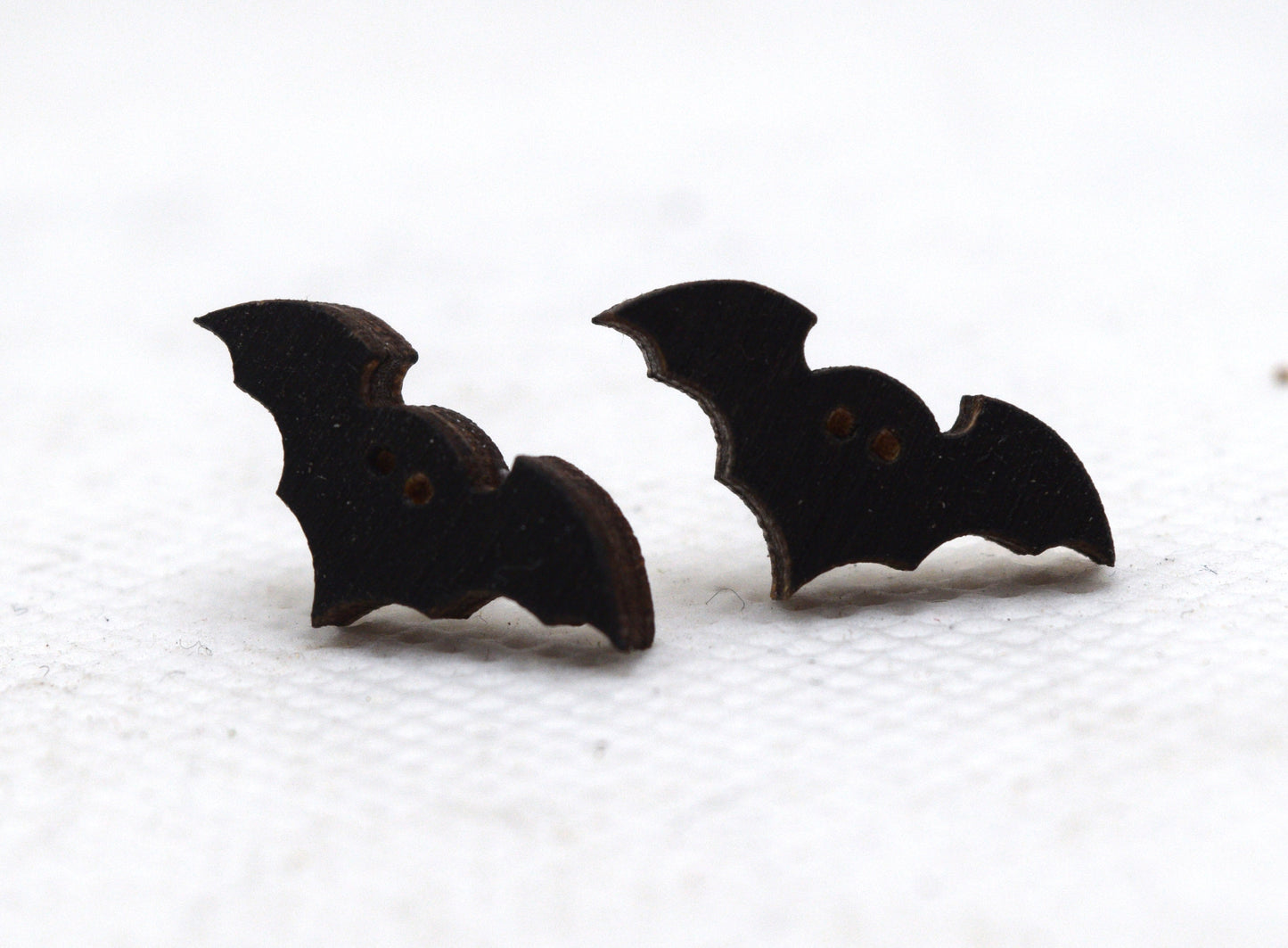 Bat Wooden Stud / Post Earrings