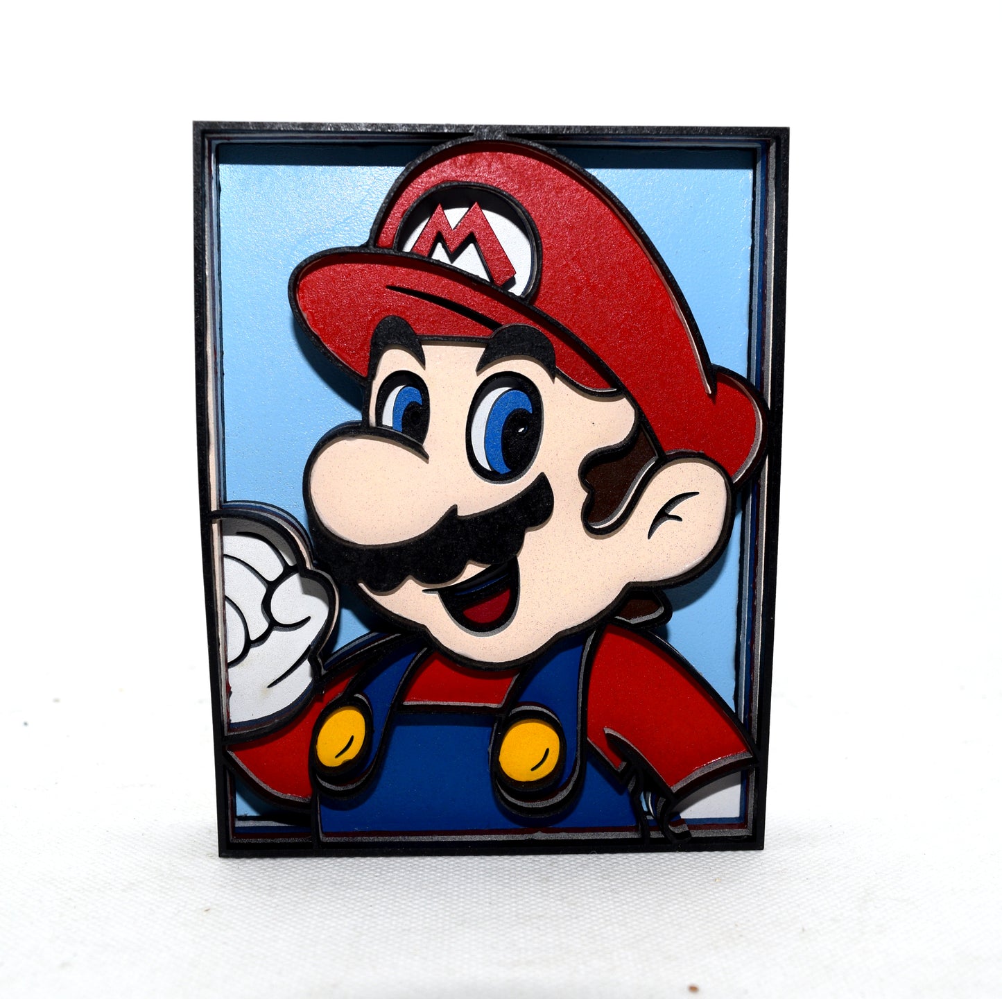 3-D Layered Mario Wooden Art