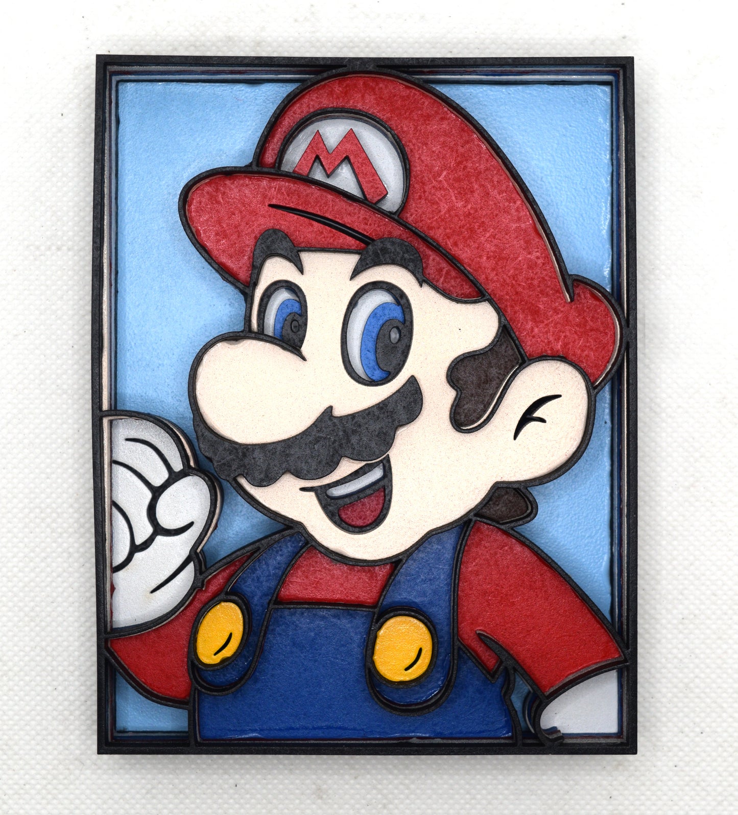 3-D Layered Mario Wooden Art