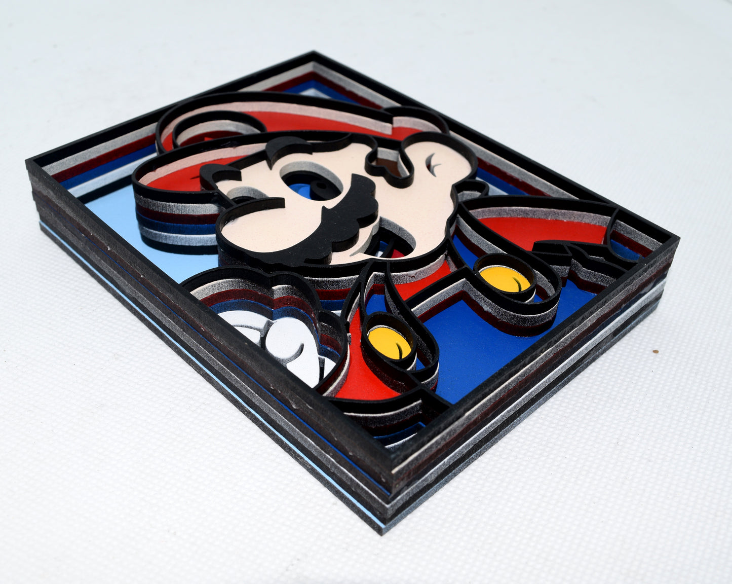 3-D Layered Mario Wooden Art