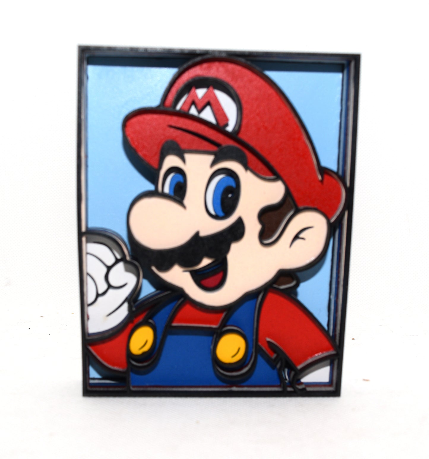 3-D Layered Mario Wooden Art