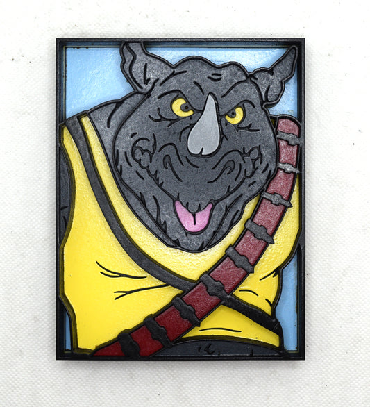 3-D Layered Rocksteady (TMNT) Wooden Art