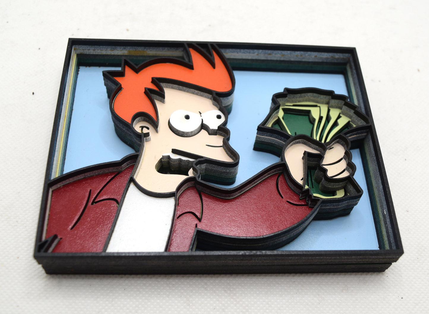 3-D Layered Fry Shut Up and Take My Money Wooden Art