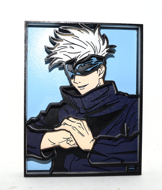 3-D Layered Gojo Satoru Wooden Art