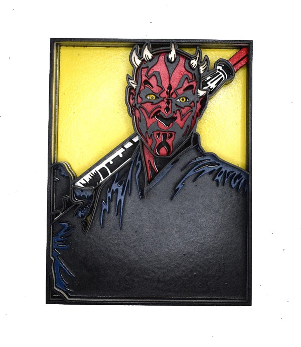 3-D Layered Darth Maul Wooden Art