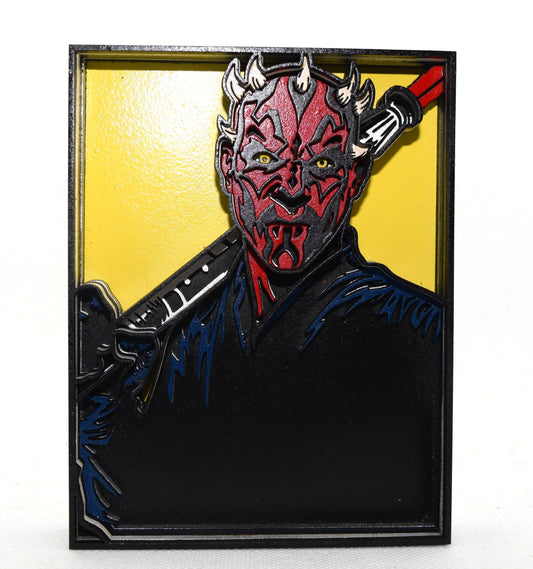 3-D Layered Darth Maul Wooden Art
