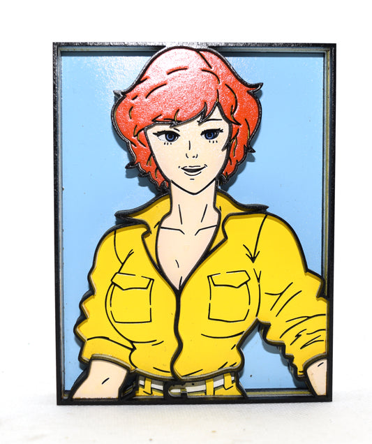 3-D Layered April O'Neil (TMNT) Wooden Art