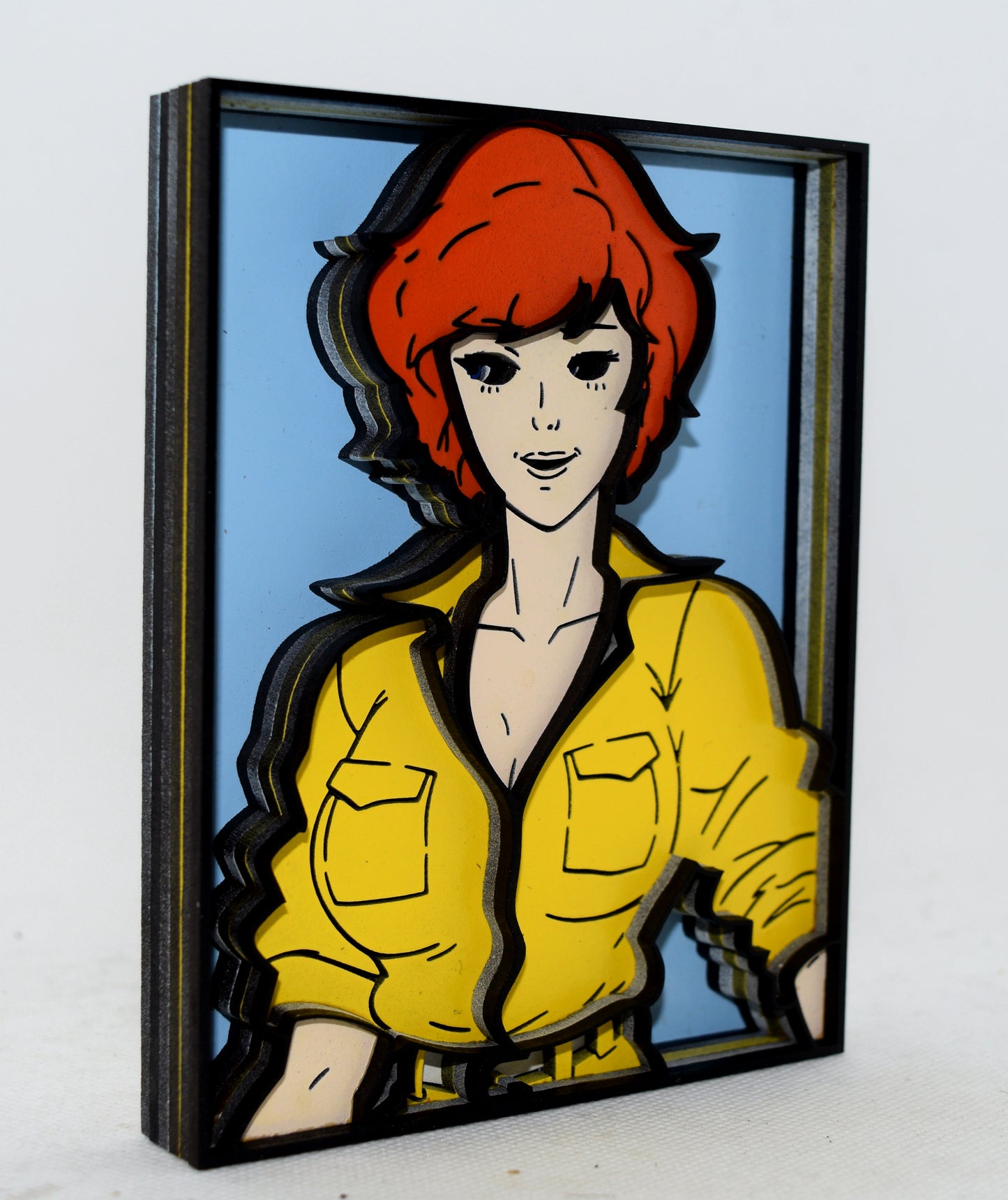 3-D Layered April O'Neil (TMNT) Wooden Art