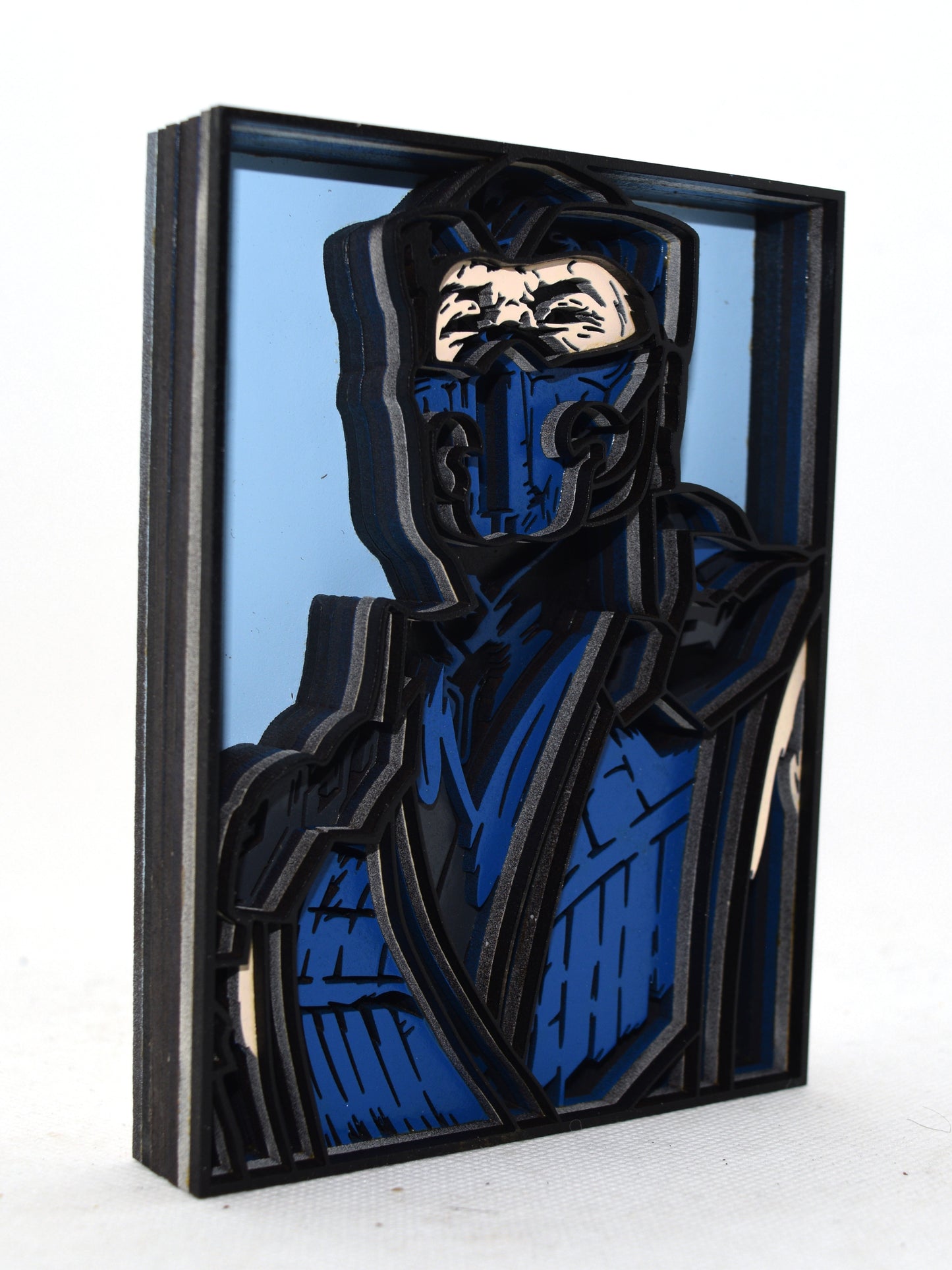 3-D Layered Sub-Zero (Mortal Kombat) Wooden Art