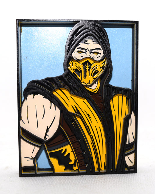 3-D Layered Scorpion (Mortal Kombat) Wooden Art