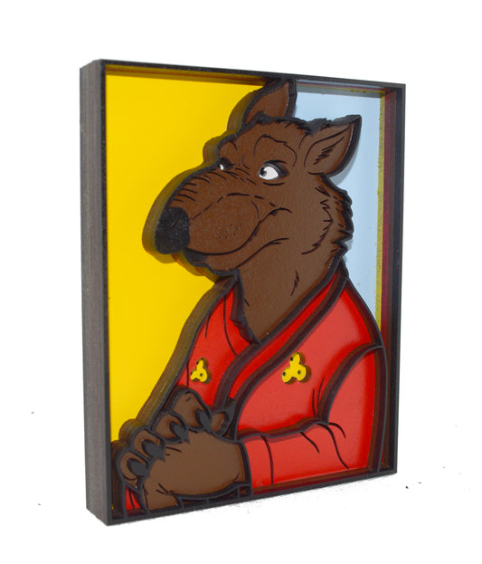3-D Layered Master Splinter (TMNT) Wooden Art