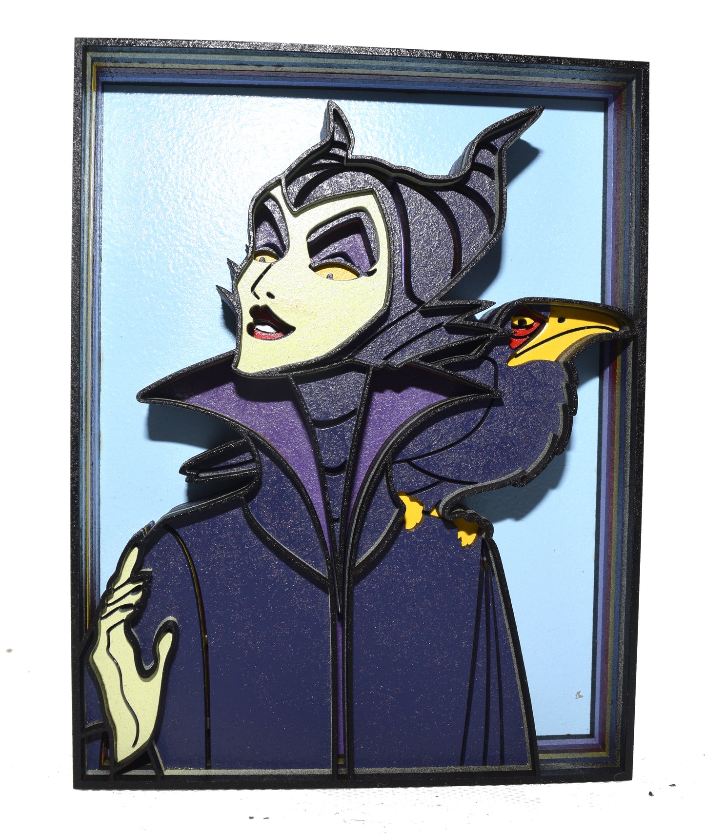 3-D Layered Maleficent Wooden Art