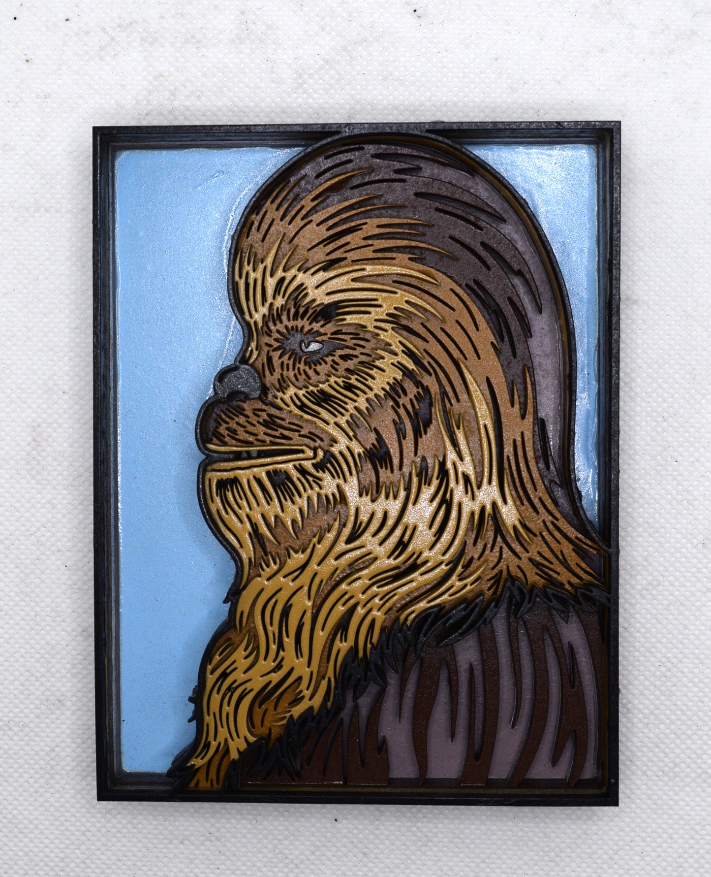 3-D Layered Chewbacca Wooden Art