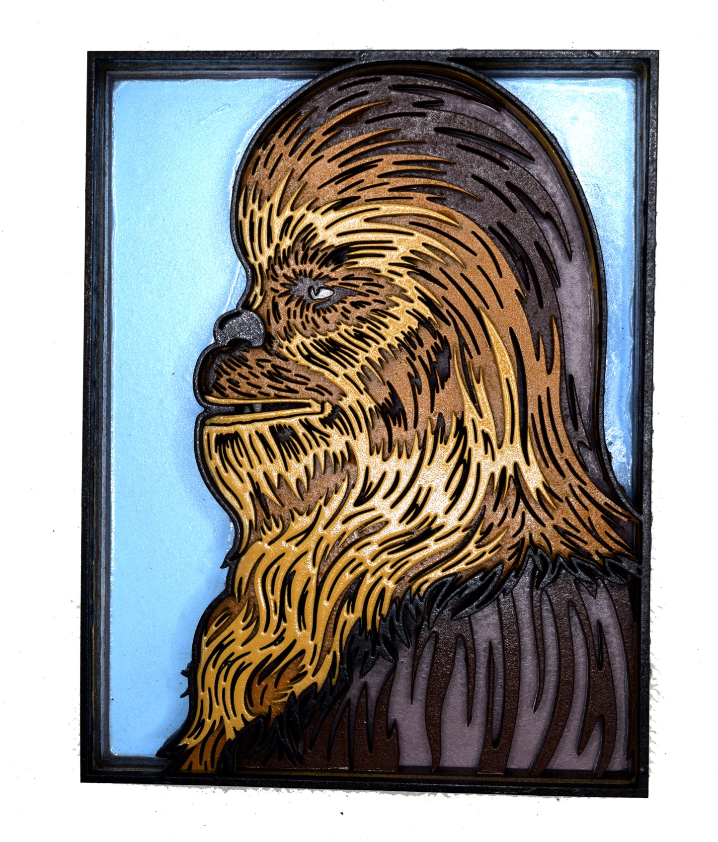 3-D Layered Chewbacca Wooden Art