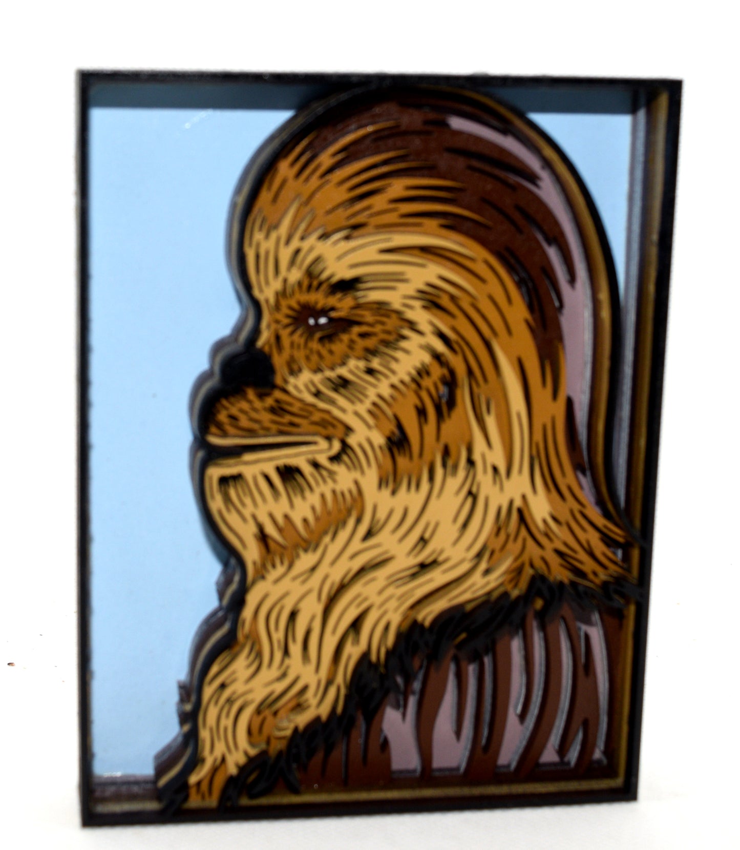 3-D Layered Chewbacca Wooden Art