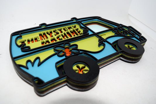 3-D Layered Scooby Doo Mystery Machine Art