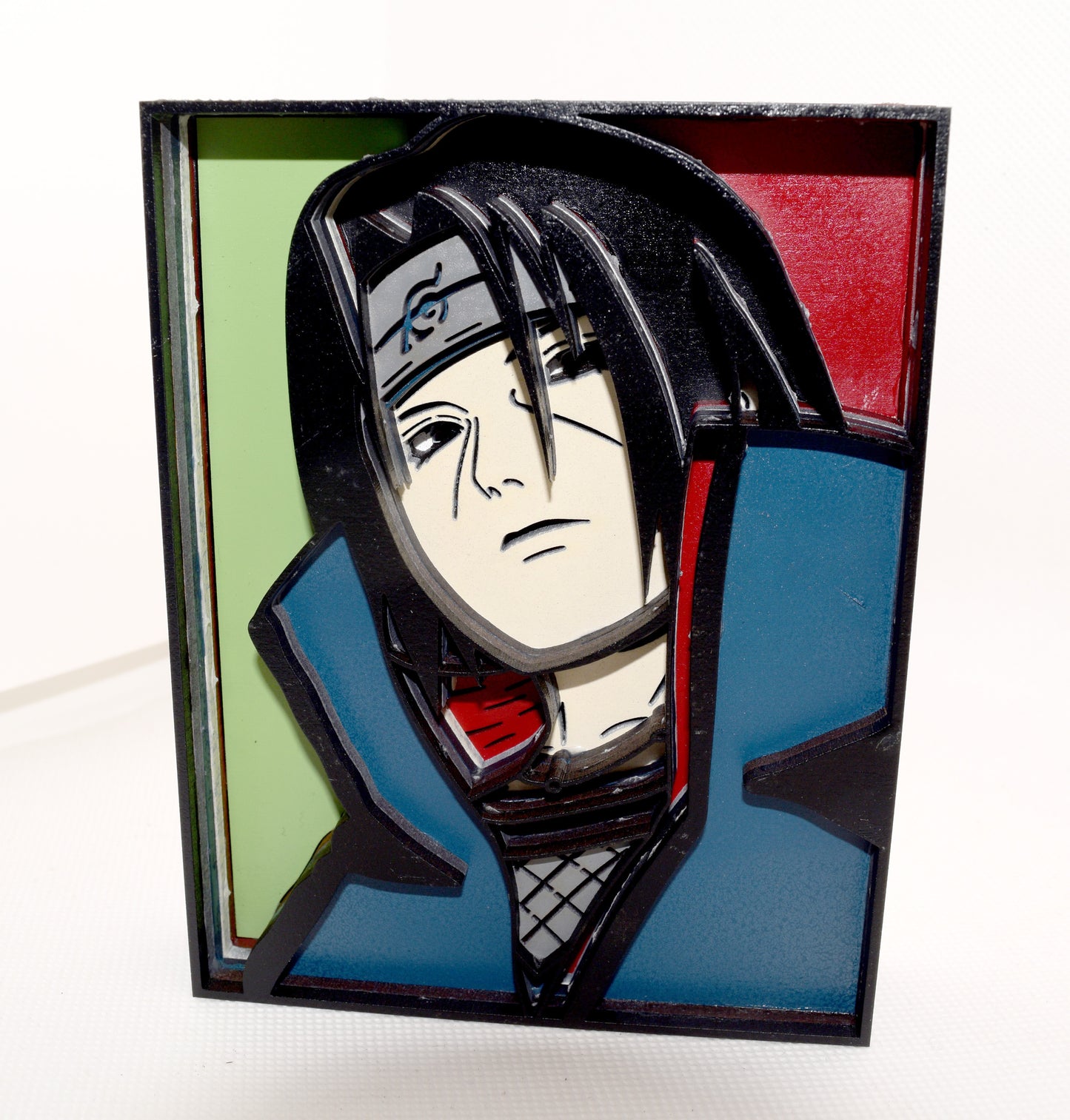 3-D Layered Itachi Uchiha Wooden Wall Art