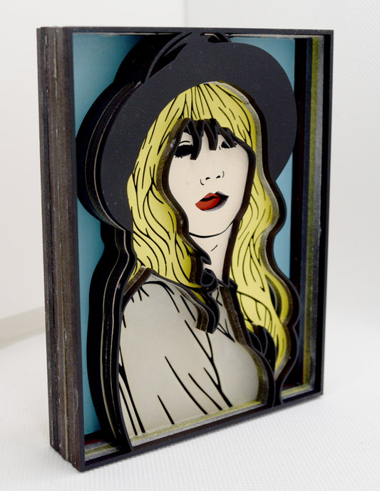 3-D Layered Taylor Swift Wooden Art
