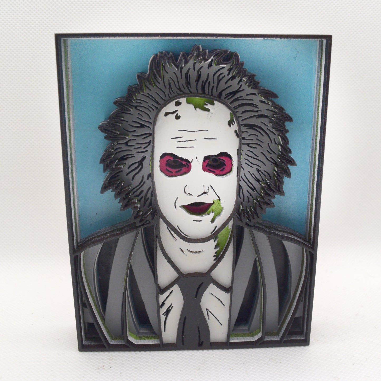 3-D Layered Beetlejuice Wooden Artwork