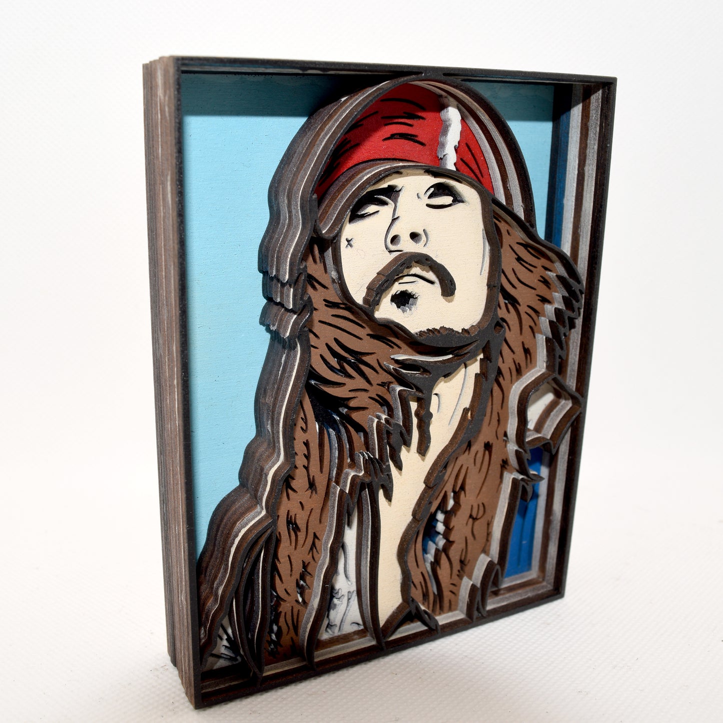 3-D Layered Jack Sparrow Wooden Art