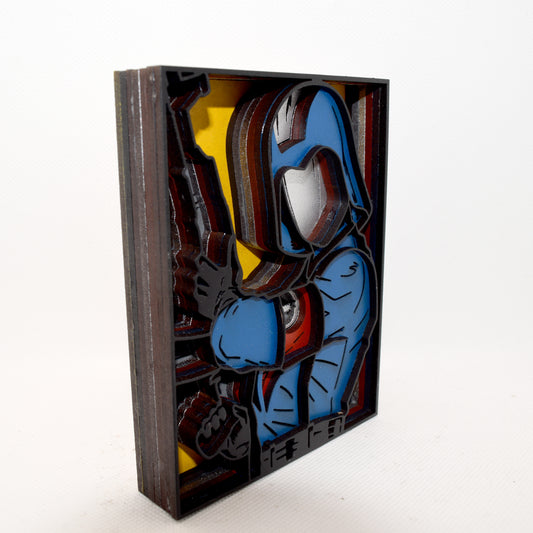 3-D Layered Cobra Commander Wooden Art