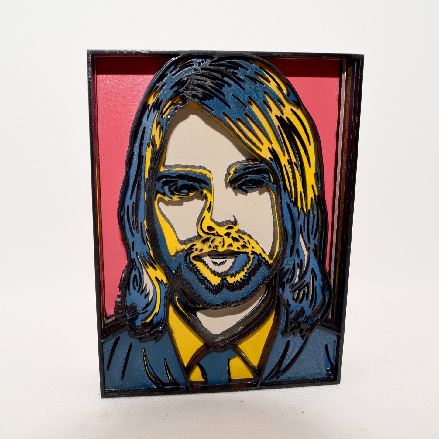 3-D Layered Kurt Cobain Wooden Art