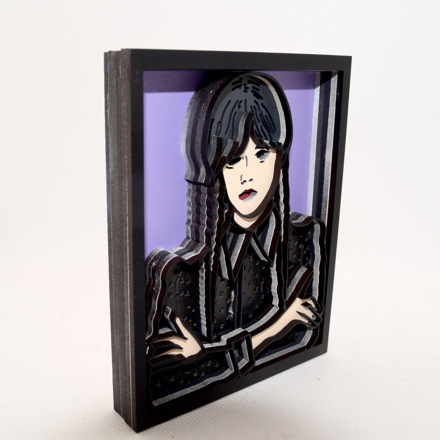 3-D Layered Wednesday Addams (TV) Wooden Art