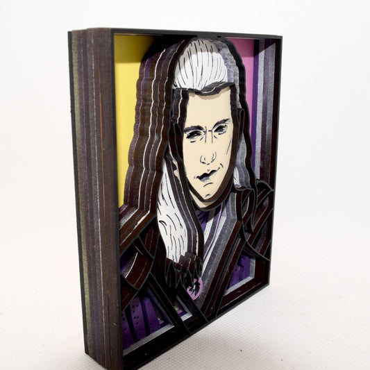 3-D Layered Geralt (The Witcher) Wooden Art