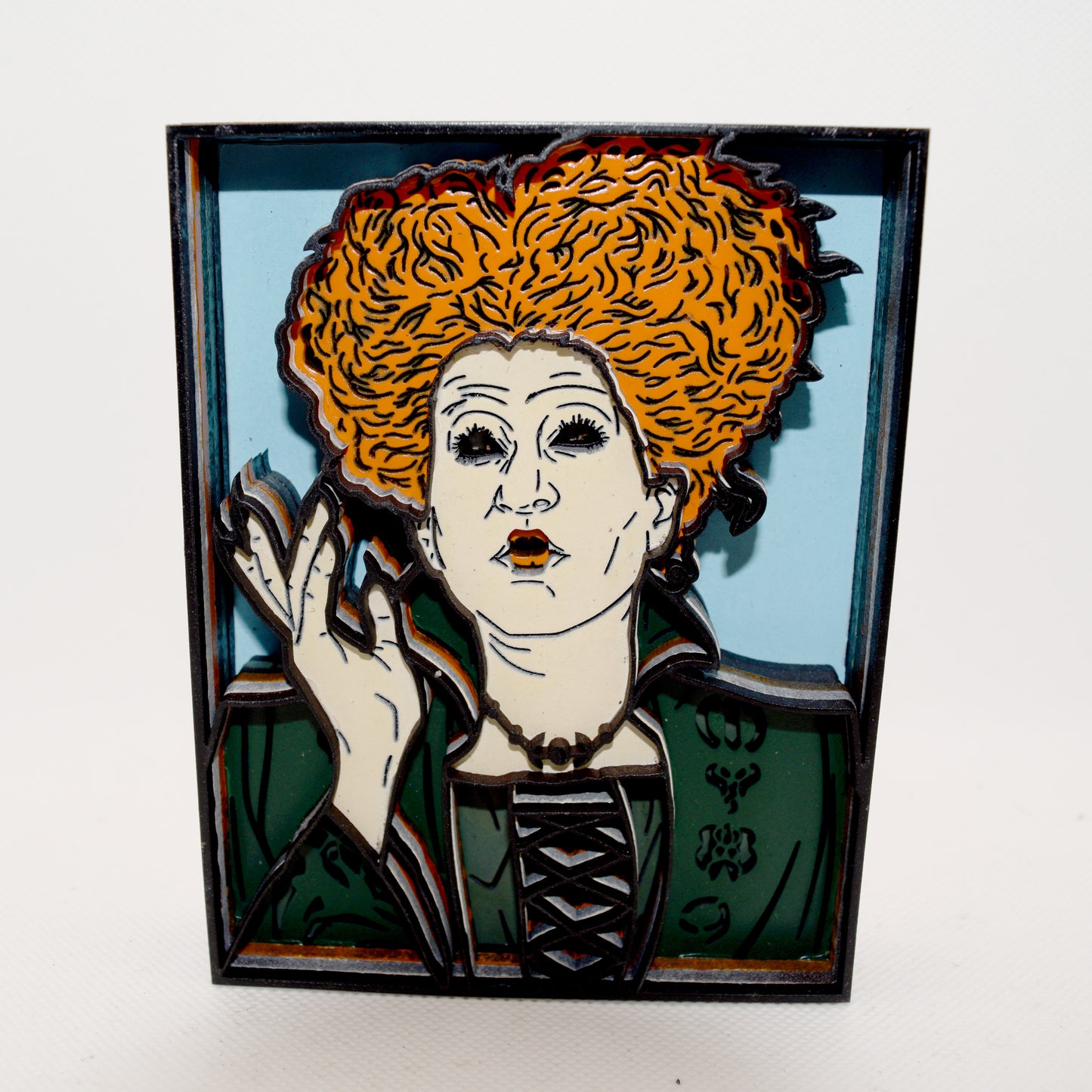 3-D Layered Winifred Sanderson (Hocus Pocus) Wooden Art