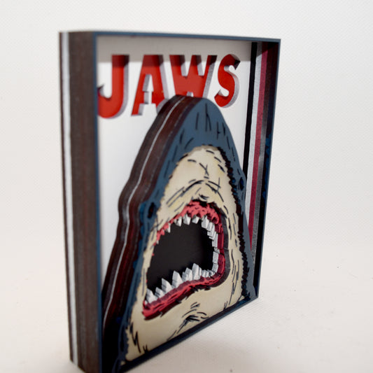 3-D Layered Jaws Shark Wooden Art
