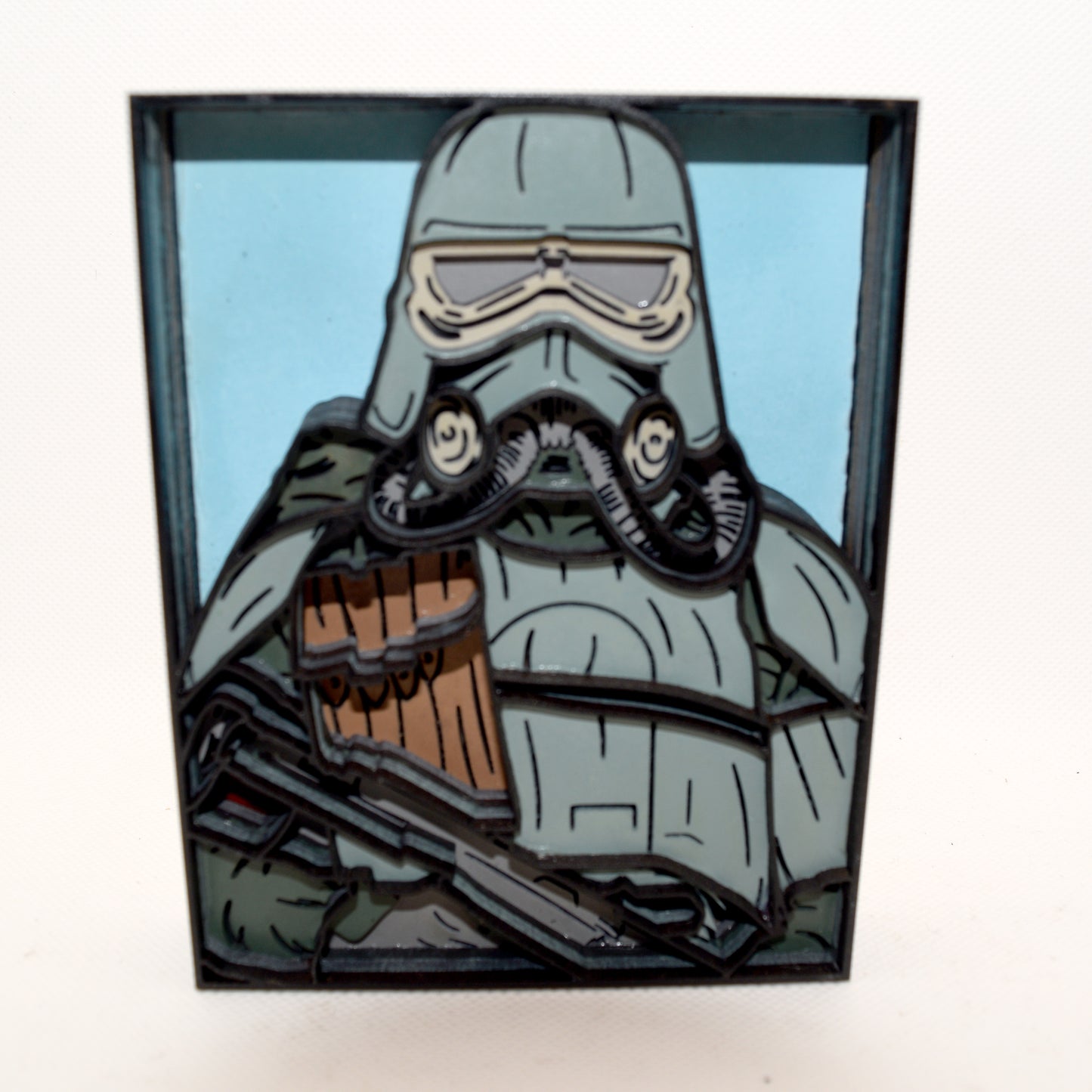 3-D Layered Mud Trooper Wooden Art