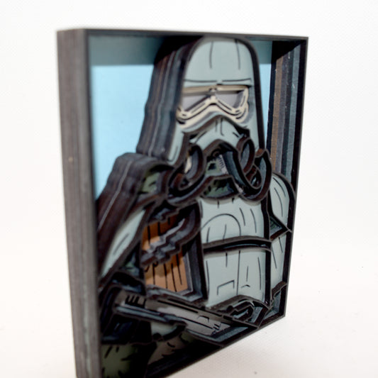 3-D Layered Mud Trooper Wooden Art