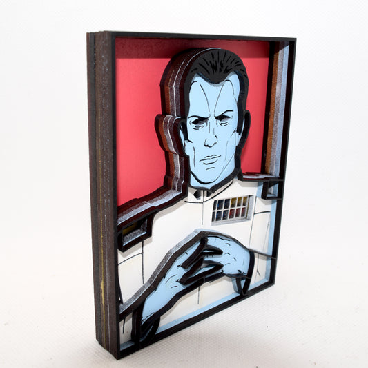 3-D Layered Grand Admiral Thrawn Wooden Art