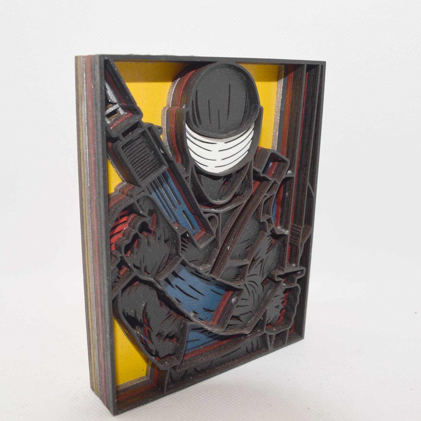 3-D Layered Snake Eyes (GI JOE) Wooden Art