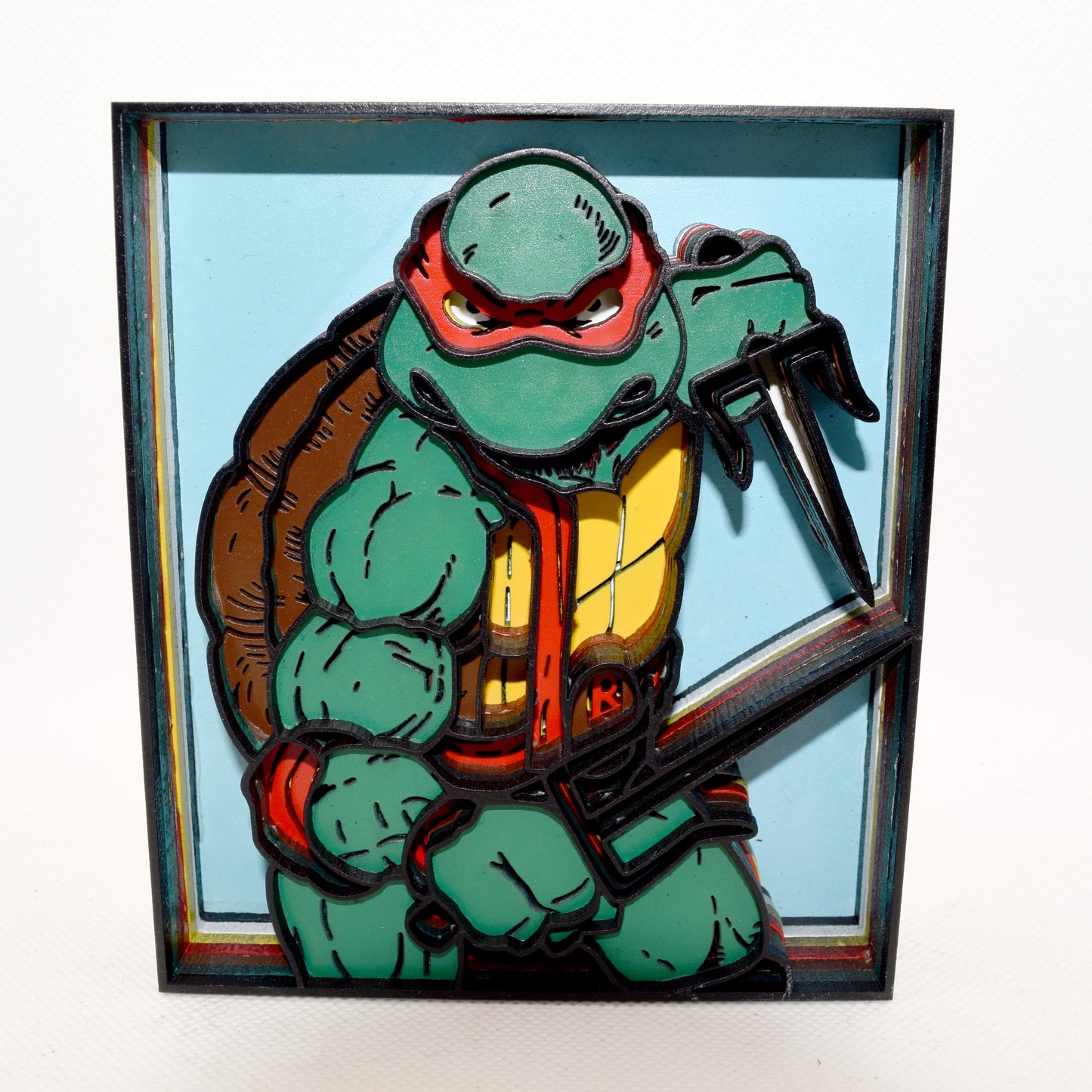 3-D Layered TMNT Raphael Wooden Art