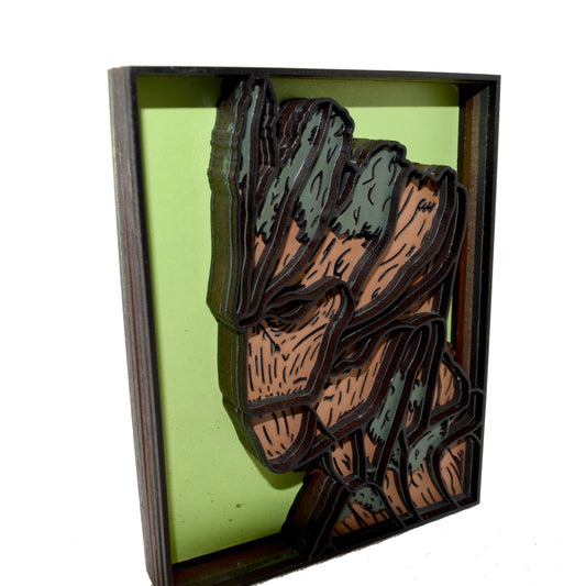 3-D Layered Groot Wooden Art