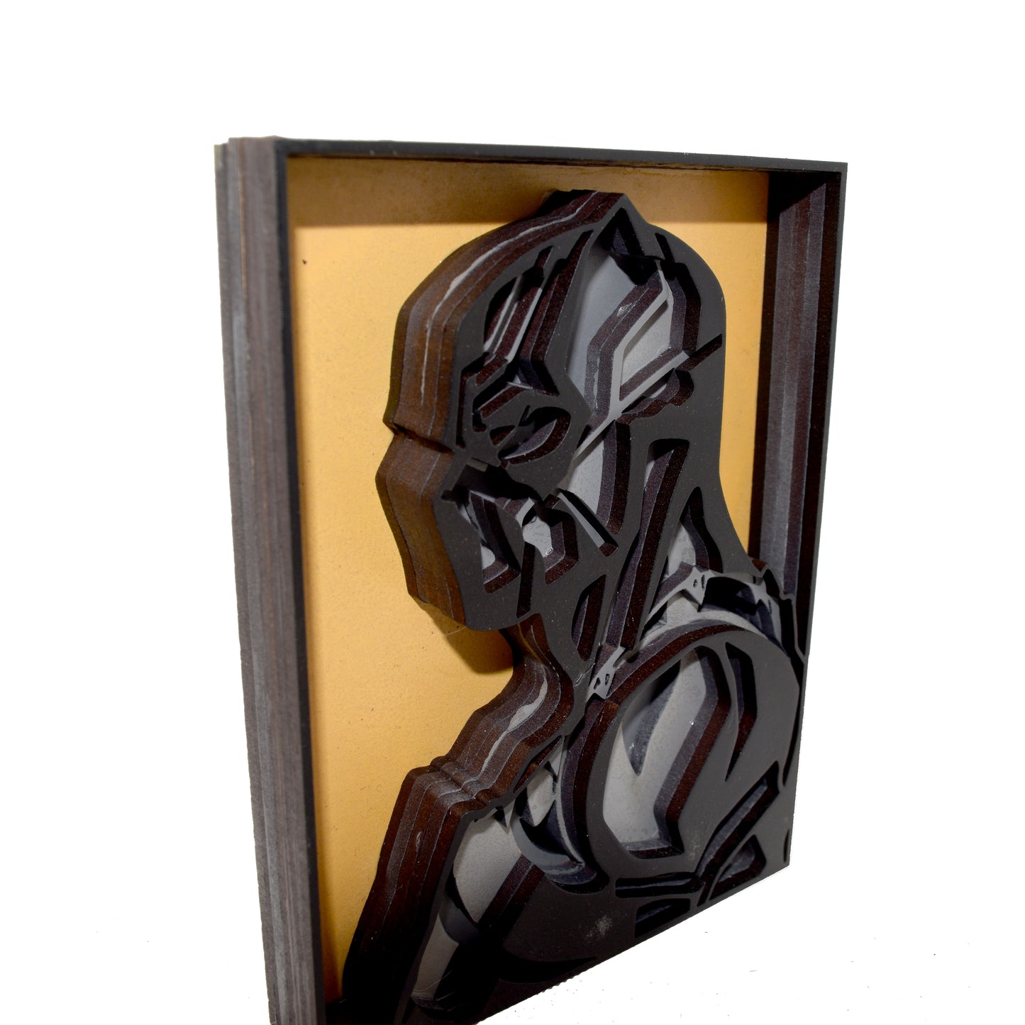 3-D Layered Black Panther Wooden Art
