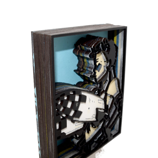 3-D Layered Tank Girl Wooden Art